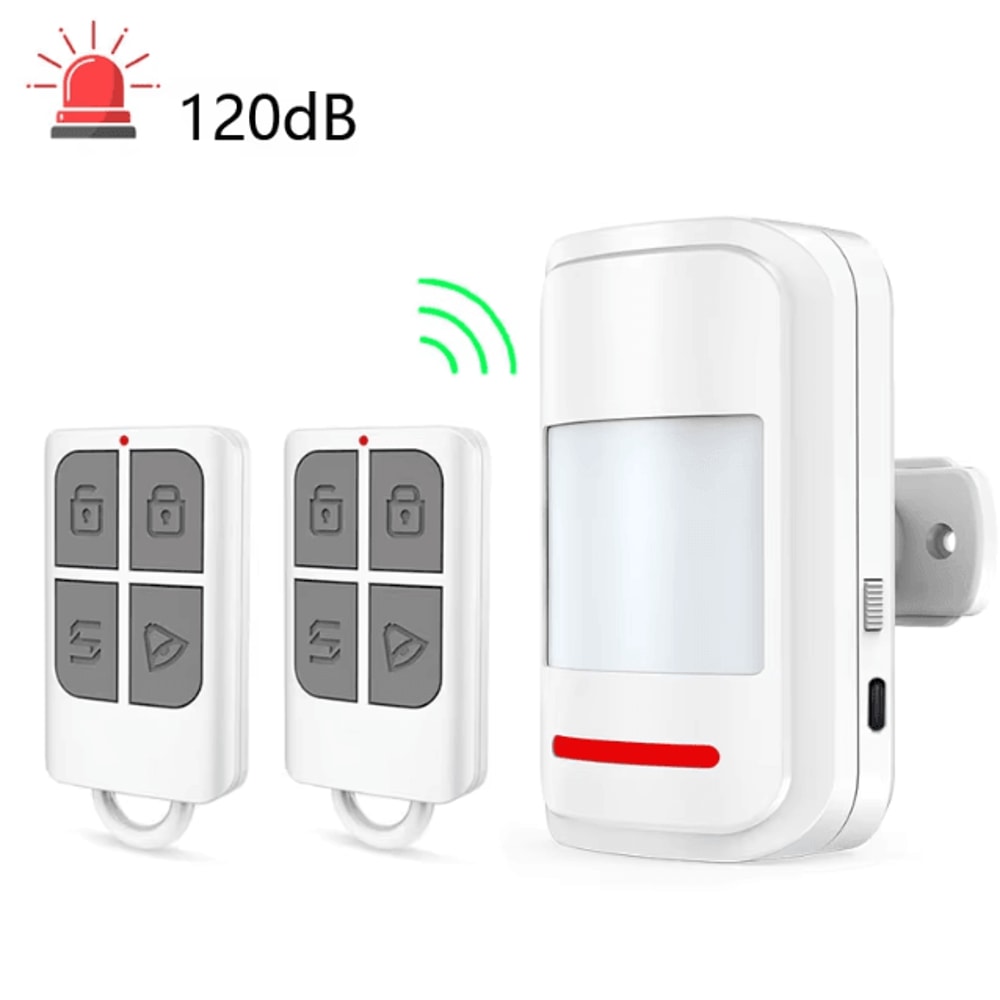 Wireless PIR Motion Sensor Alarm 120dB Infrared Human Detection Security Alarm With 433MHz Remote 0