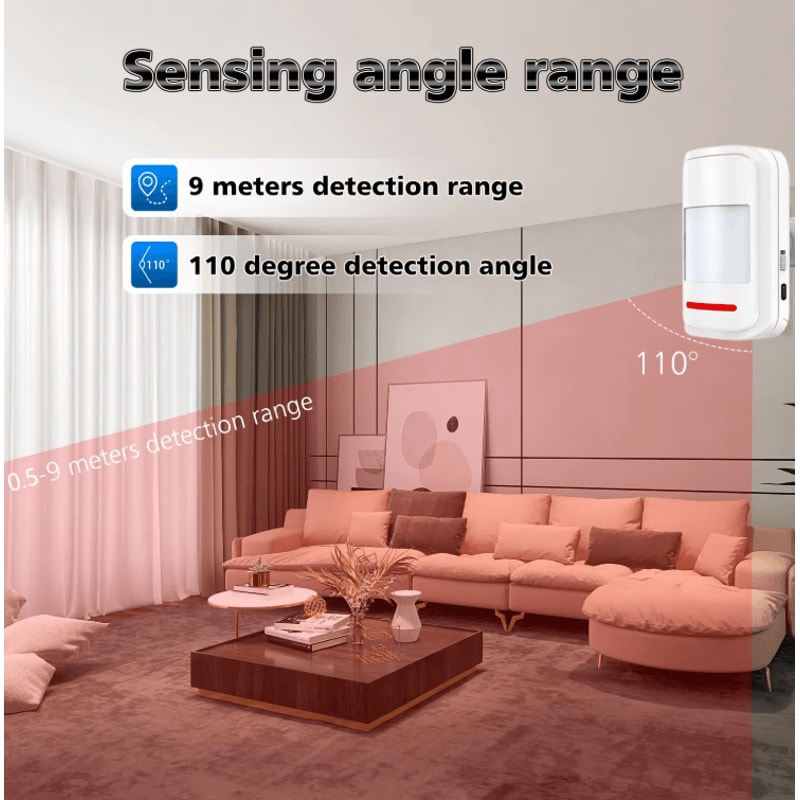 Wireless PIR Motion Sensor Alarm 120dB Infrared Human Detection Security Alarm With 433MHz Remote 2