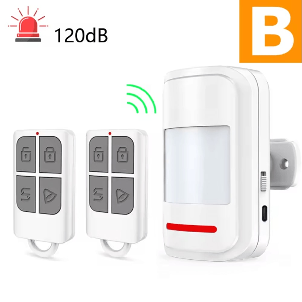 Wireless PIR Motion Sensor Alarm 120dB Infrared Human Detection Security Alarm With 433MHz Remote 4