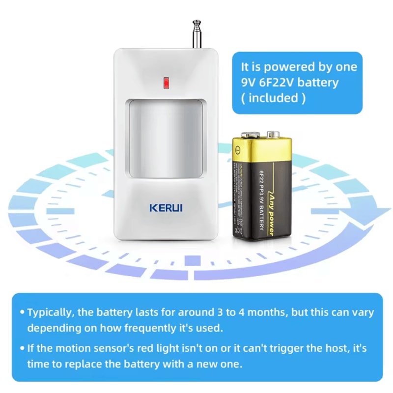 KERUI Wireless PIR Motion Sensor Detector Intelligent Infrared Security Sensor For W181W202 Alarm 0