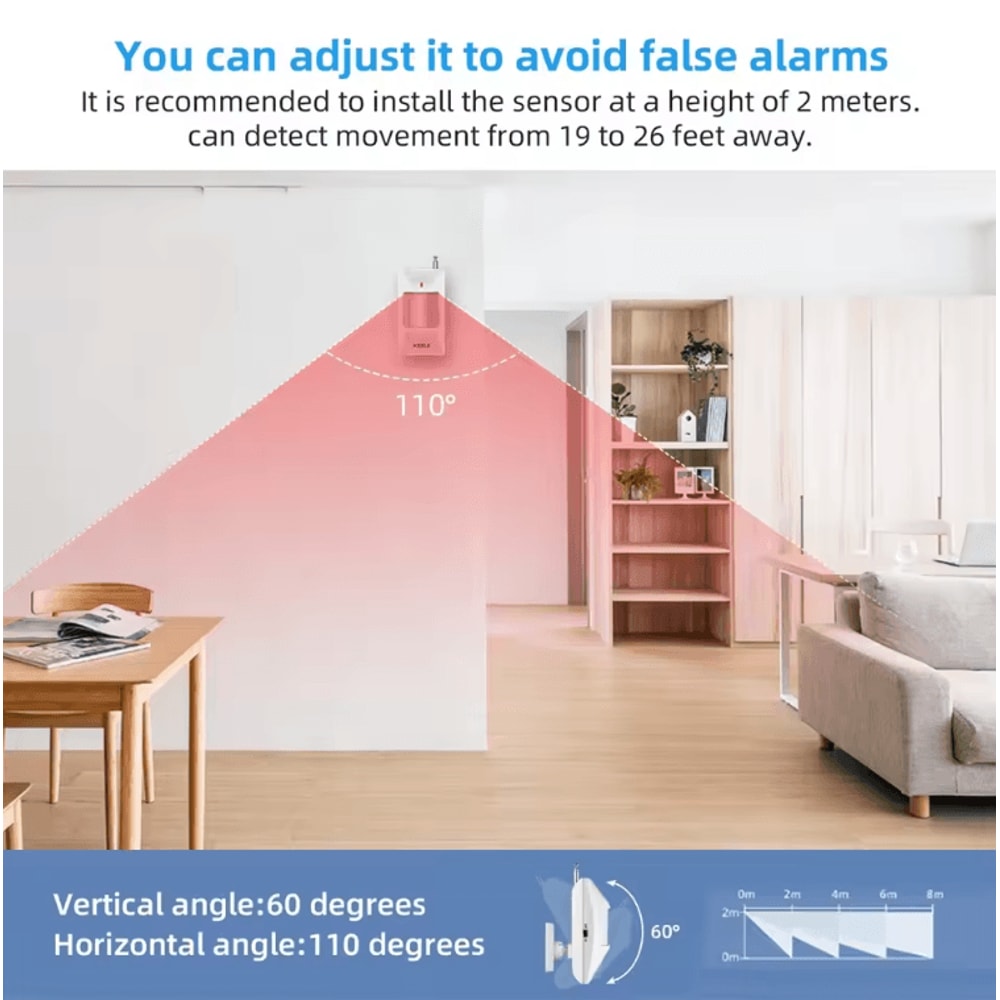 KERUI Wireless PIR Motion Sensor Detector Intelligent Infrared Security Sensor For W181W202 Alarm 2