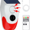 Solar Motion Sensor Outdoor Alarm 129dB Security Siren With Strobe Light IP67 Waterproof 4