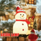 Solar Snowman Garden Lights Christmas Outdoor Lawn Stake Decoration 0