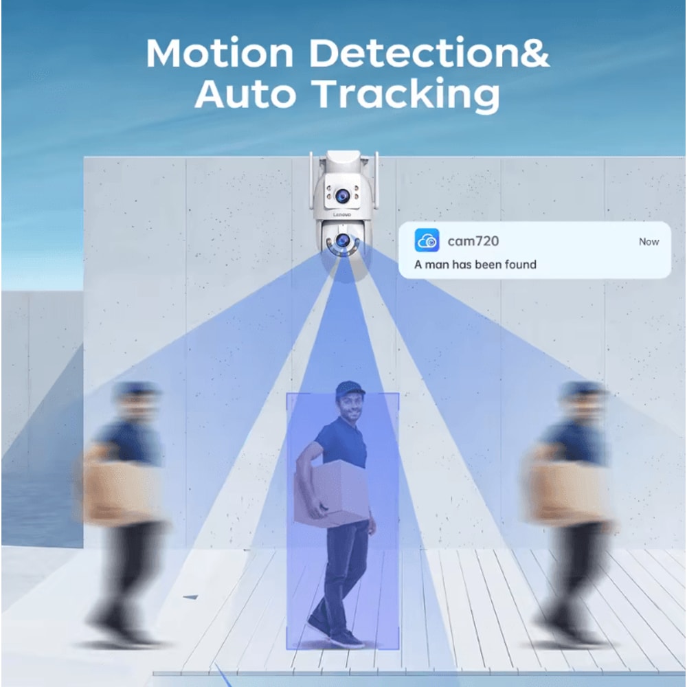 Lenovo 4K DualLens WiFi PTZ Security Camera Outdoor AutoTracking CCTV With Night Vision 1