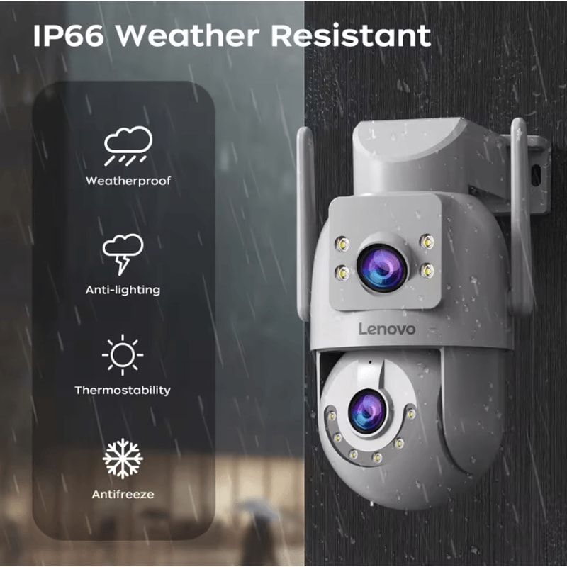 Lenovo 4K DualLens WiFi PTZ Security Camera Outdoor AutoTracking CCTV With Night Vision 3