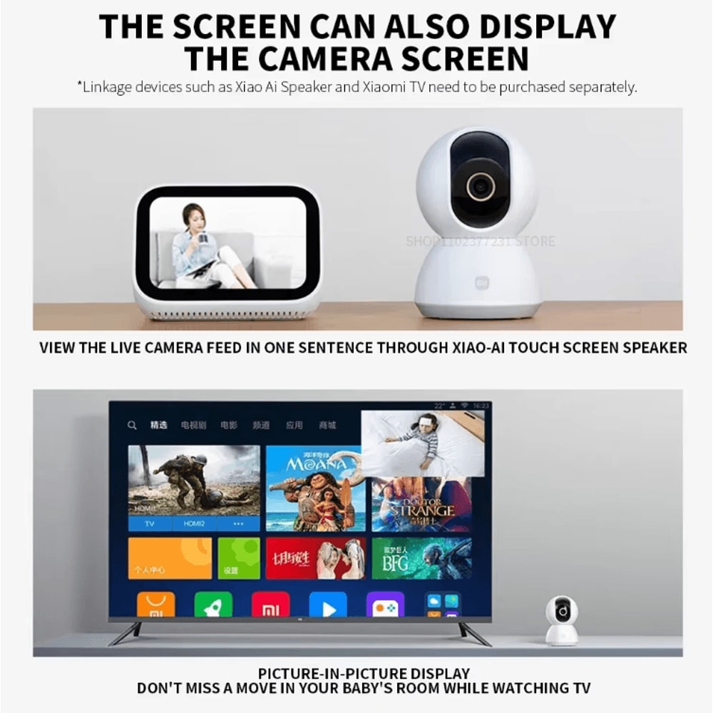 Xiaomi Mi 360 Smart Home Security Camera 2K PTZ AI Detection Night Vision WiFi CCTV 2