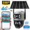 V380 DualLens 4G Solar Security Camera 8MP 4K PIR Motion Detection PTZ Outdoor CCTV 0