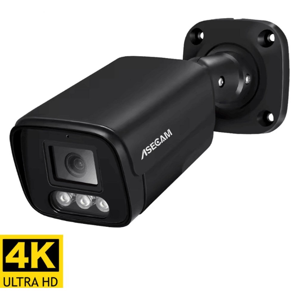 ASECAM 4K 8MP POE Security Camera Outdoor Metal IP CCTV With AI Human Detection 0