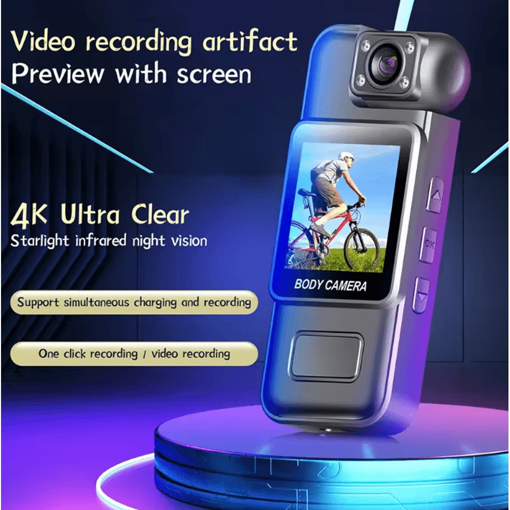 4K Mini WiFi Body Camera Portable HD Night Vision Security Cam With DVR Recording 1