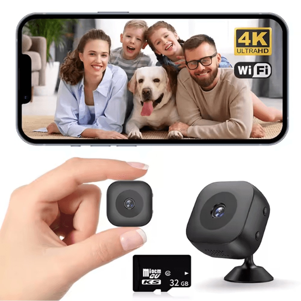 Mini 4K WiFi Security Camera Wireless Smart Surveillance Cam With Night Vision Motion Detection 3