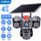 KERUI 6MP Solar 4G TripleLens PTZ Security Camera Outdoor WiFi CCTV With AI Human Detection 2