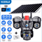 KERUI 6MP Solar 4G TripleLens PTZ Security Camera Outdoor WiFi CCTV With AI Human Detection 5