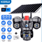 KERUI 6MP Solar 4G TripleLens PTZ Security Camera Outdoor WiFi CCTV With AI Human Detection 6