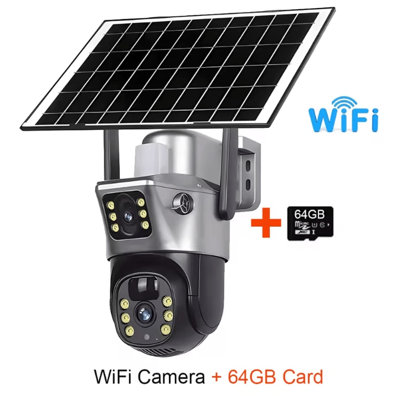 V380 Pro 8MP 4K Solar DualLens PTZ Security Camera Wireless 4GWiFi Outdoor CCTV With PIR Detection 4
