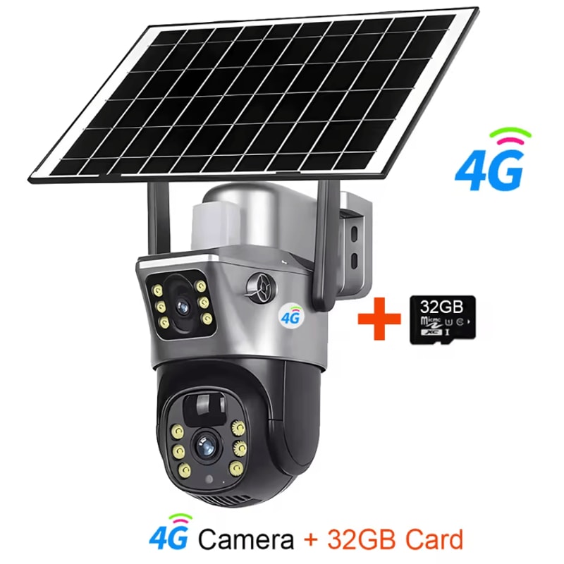 V380 Pro 8MP 4K Solar DualLens PTZ Security Camera Wireless 4GWiFi Outdoor CCTV With PIR Detection 7