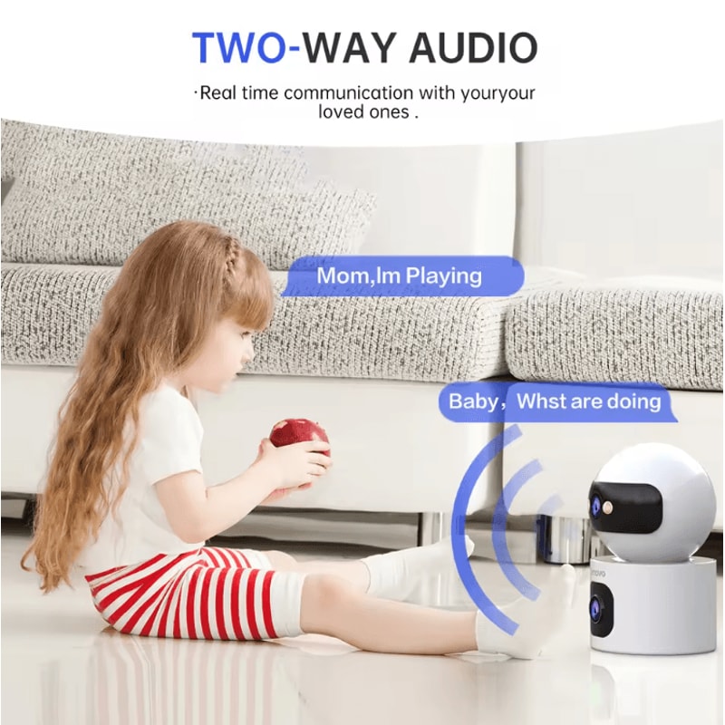 Lenovo 4K DualLens WiFi PTZ Security Camera Smart AutoTracking CCTV With Night Vision 3
