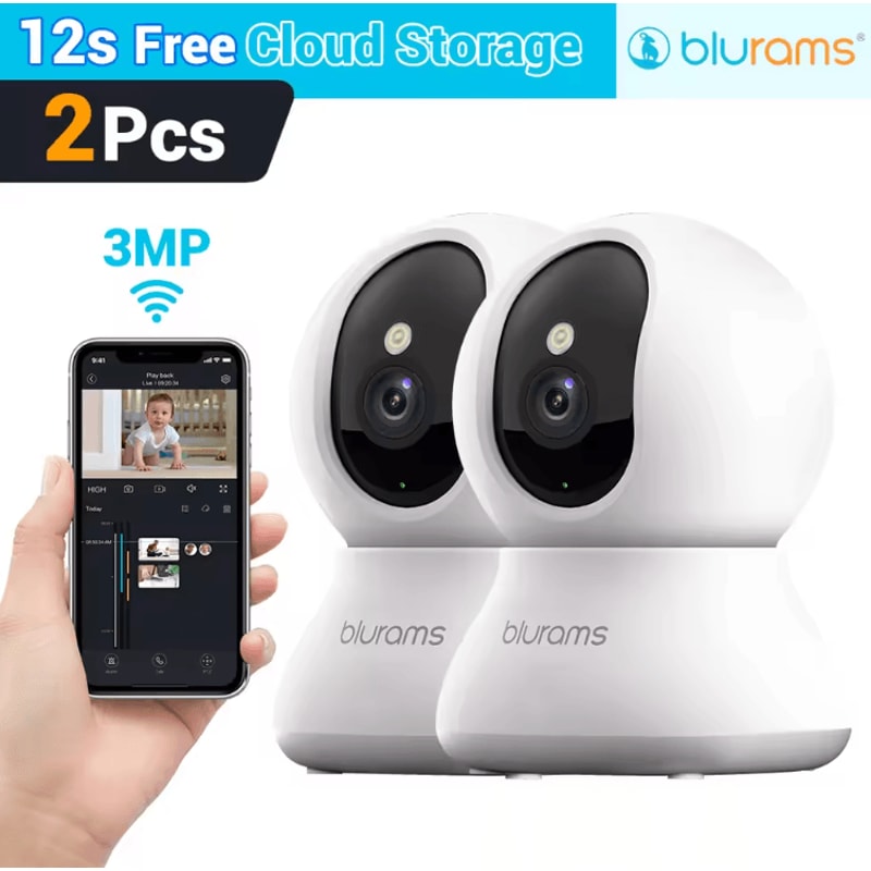 2K HD Baby Monitor Security Camera WiFi Smart Camera With Motion Detection TwoWay Audio 3