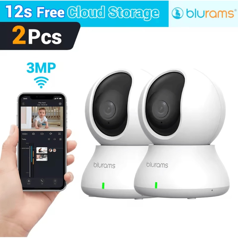 2K HD Baby Monitor Security Camera WiFi Smart Camera With Motion Detection TwoWay Audio 6