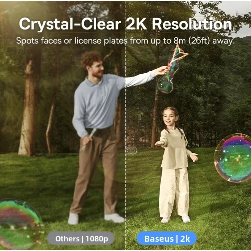 Baseus S1 Lite Solar Security Camera 2K Wireless Outdoor Camera With AI Motion Detection Color Ni 1