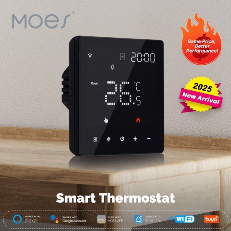 MOES Tuya WiFi Smart Thermostat Programmable Boiler Electric Heating Temperature Controller With 0