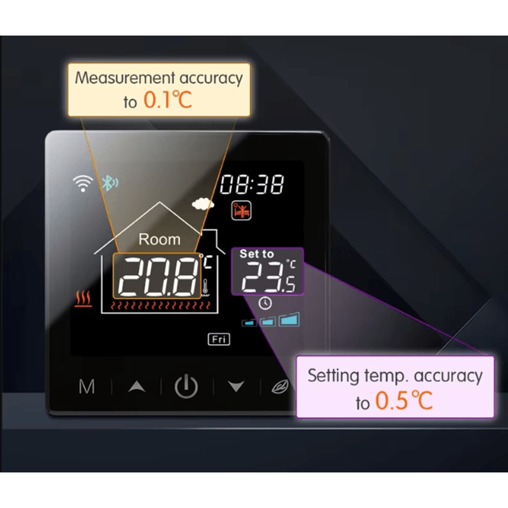 Tuya WiFi Smart Thermostat RF433 Wireless Controller For Gas Boiler Floor Heating With Alexa Goog 1