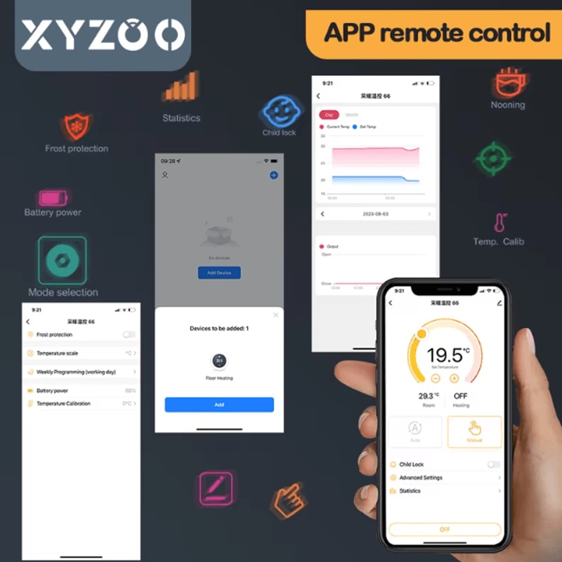 Tuya WiFi Smart Thermostat RF433 Wireless Controller For Gas Boiler Floor Heating With Alexa Goog 2