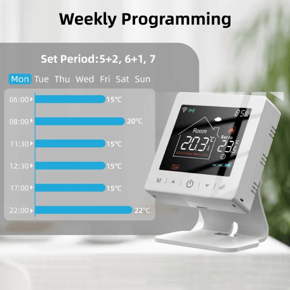 Tuya WiFi Smart Thermostat Wireless Temperature Controller For Gas Water Boilers With Alexa Googl 2