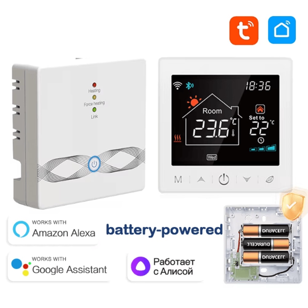 Tuya RF433 Wireless Smart Thermostat WiFi Gas Boiler Temperature Controller With Alexa Google Hom 0
