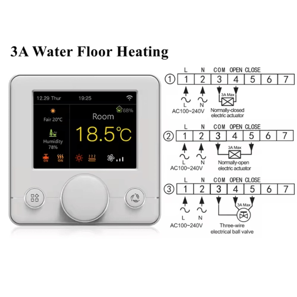 Tuya WiFi Smart Thermostat For Water Electric Floor Heating Wireless Temperature Humidity Contro 5