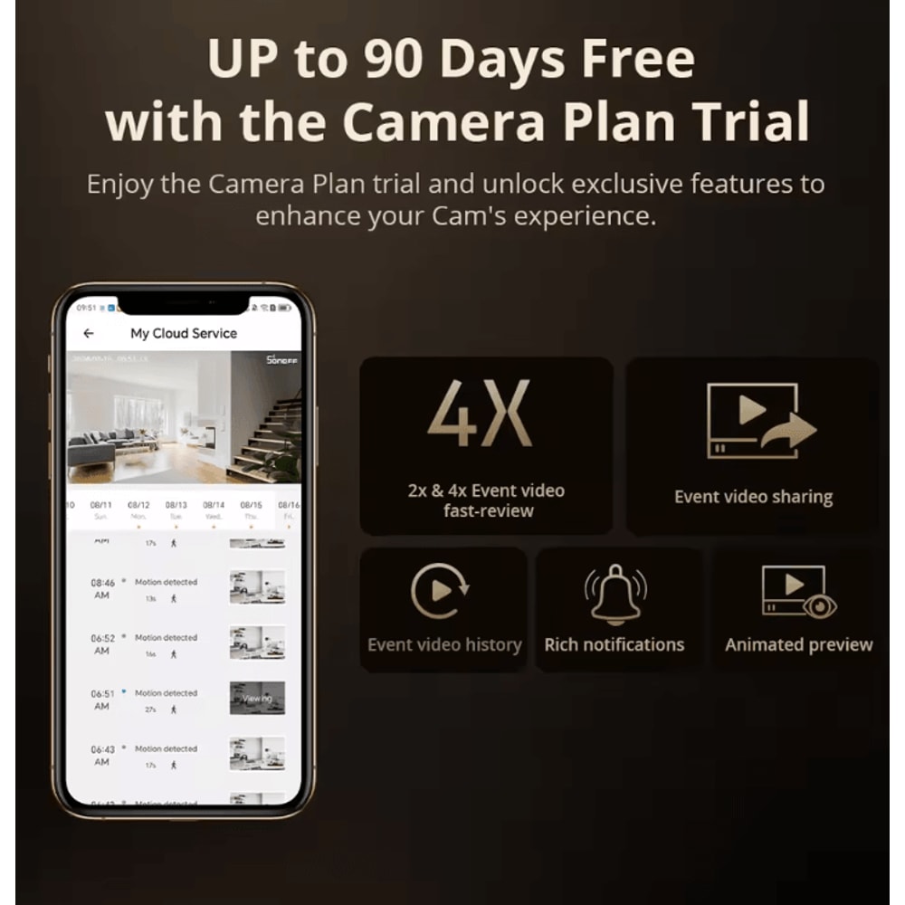 SONOFF CAM Slim Gen2 WiFi Security Camera 1080P HD Indoor Camera With Motion Detection TwoWay Aud 3