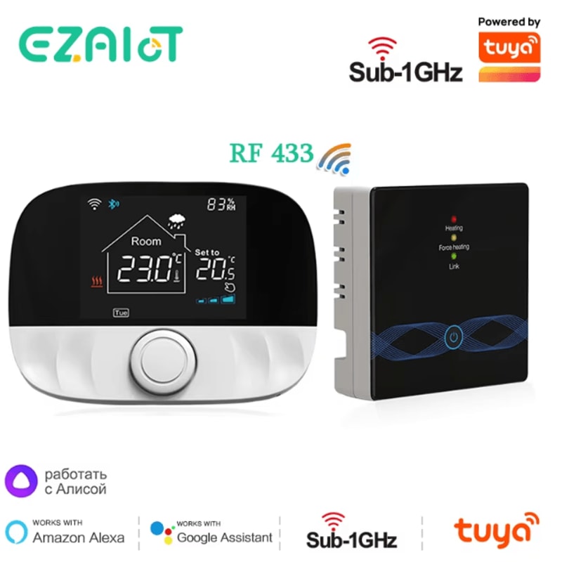 Tuya RF Wireless WiFi Thermostat Smart Temperature Controller For Gas Boiler Water Heating With A 0
