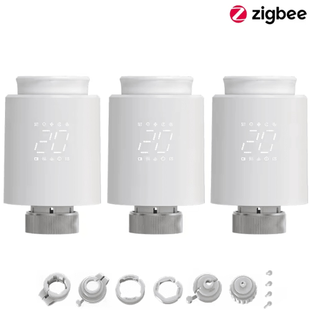 EZAIOT Tuya ZigBee Smart TRV Thermostat Wireless Radiator Valve Temperature Controller With Alexa 5
