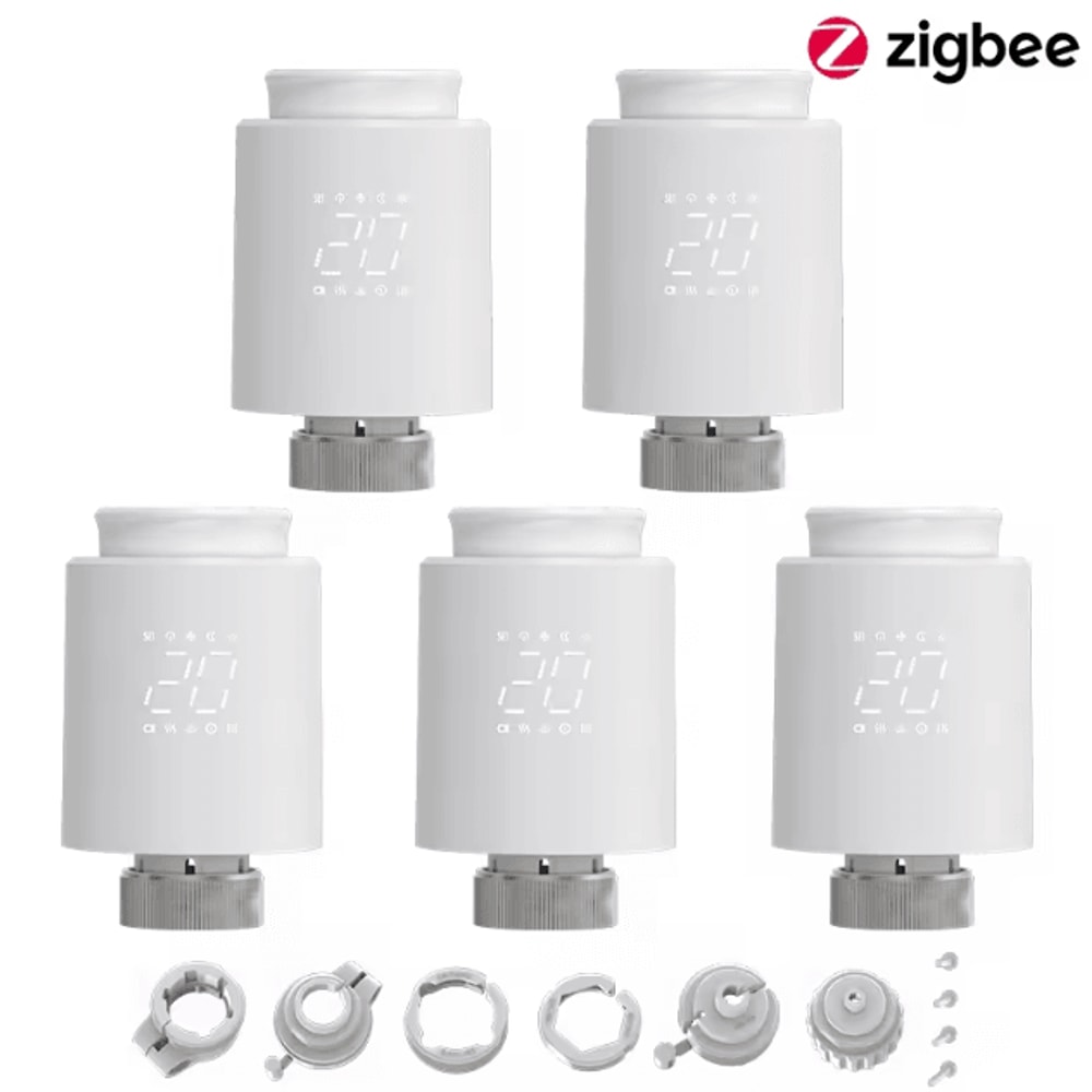 EZAIOT Tuya ZigBee Smart TRV Thermostat Wireless Radiator Valve Temperature Controller With Alexa 8