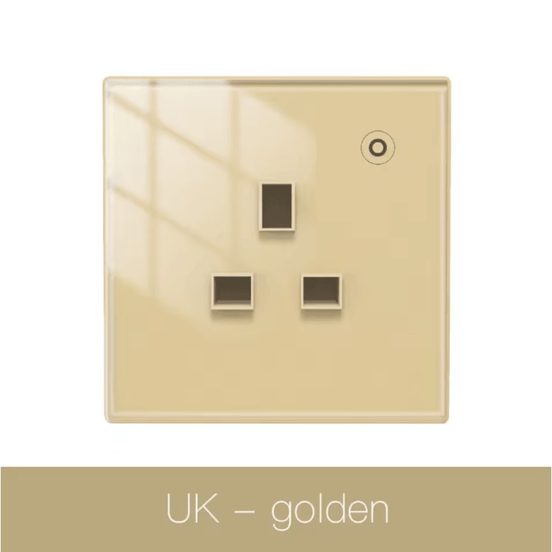 MOES ZigBee Smart Wall Socket With Power Monitoring Glass Panel Outlet With Timer AlexaGoogle Hom 2