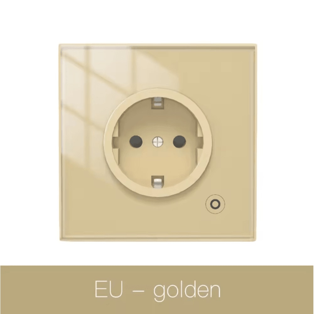 MOES ZigBee Smart Wall Socket With Power Monitoring Glass Panel Outlet With Timer AlexaGoogle Hom 4