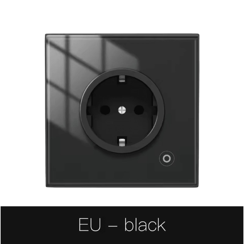 MOES ZigBee Smart Wall Socket With Power Monitoring Glass Panel Outlet With Timer AlexaGoogle Hom 5