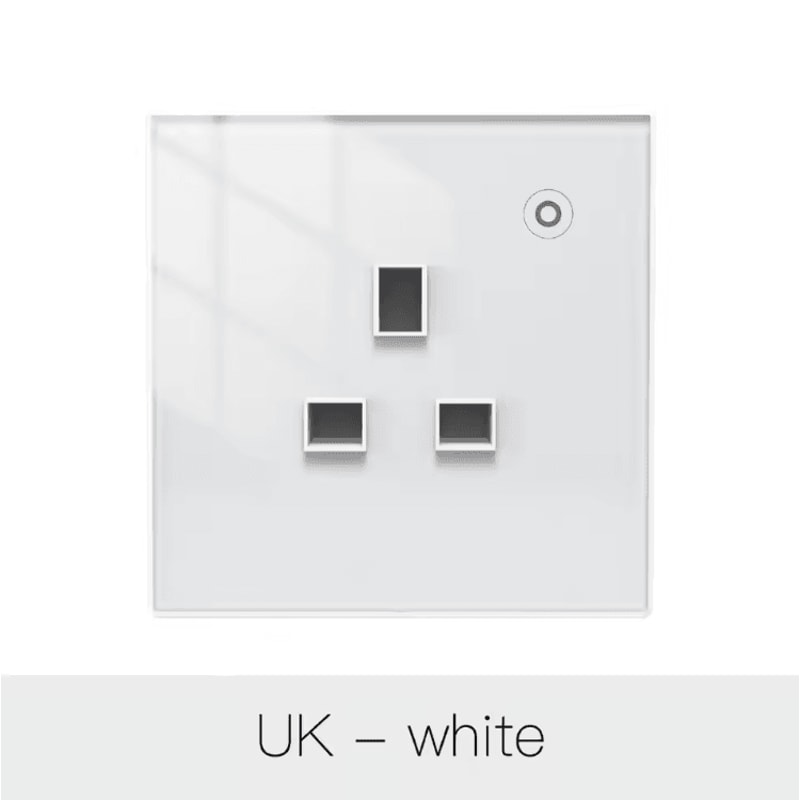 MOES ZigBee Smart Wall Socket With Power Monitoring Glass Panel Outlet With Timer AlexaGoogle Hom 6
