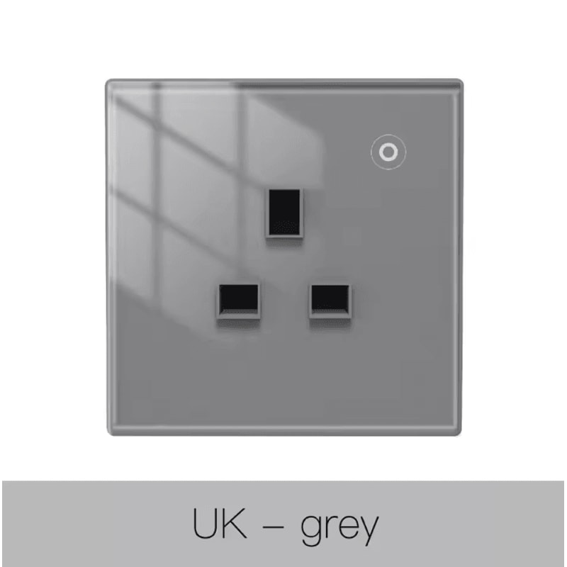 MOES ZigBee Smart Wall Socket With Power Monitoring Glass Panel Outlet With Timer AlexaGoogle Hom 7