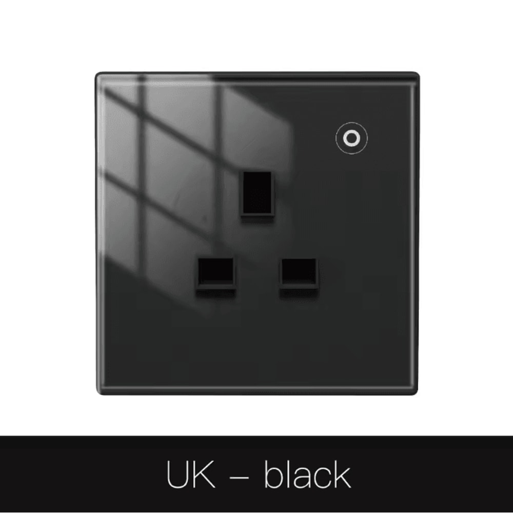 MOES ZigBee Smart Wall Socket With Power Monitoring Glass Panel Outlet With Timer AlexaGoogle Hom 8