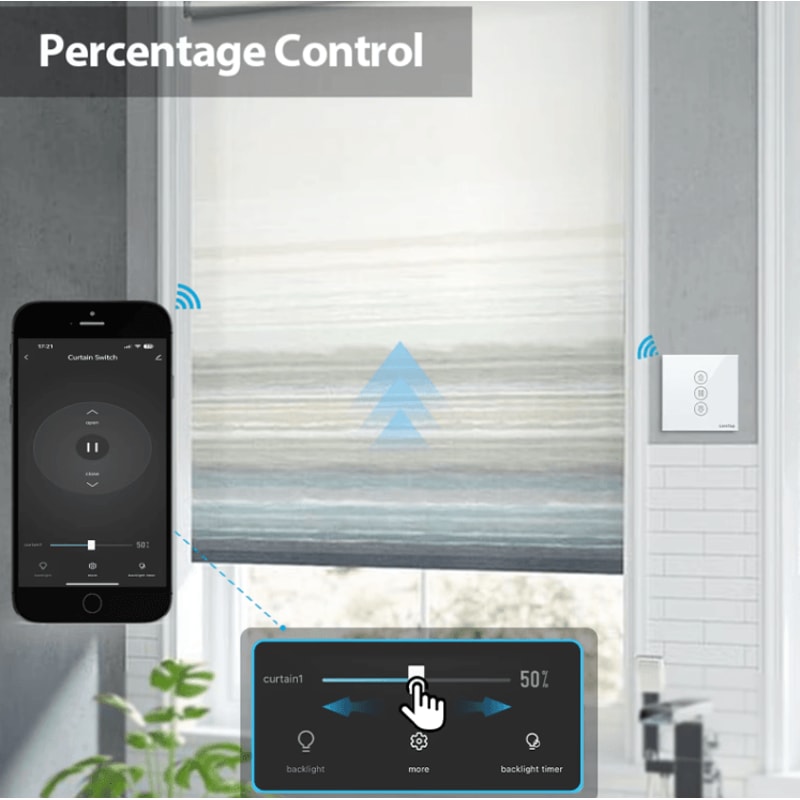 Tuya WiFi Roller Shutter Curtain Switch Smart Motorized Blinds Controller With Remote Timer Voice 0