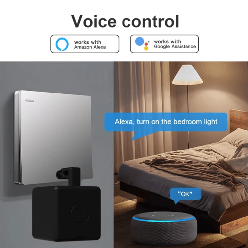 Tuya ZigBee Smart Fingerbot Switch Bot Wireless Button Pusher Robot For Garage Curtains Appliance 1