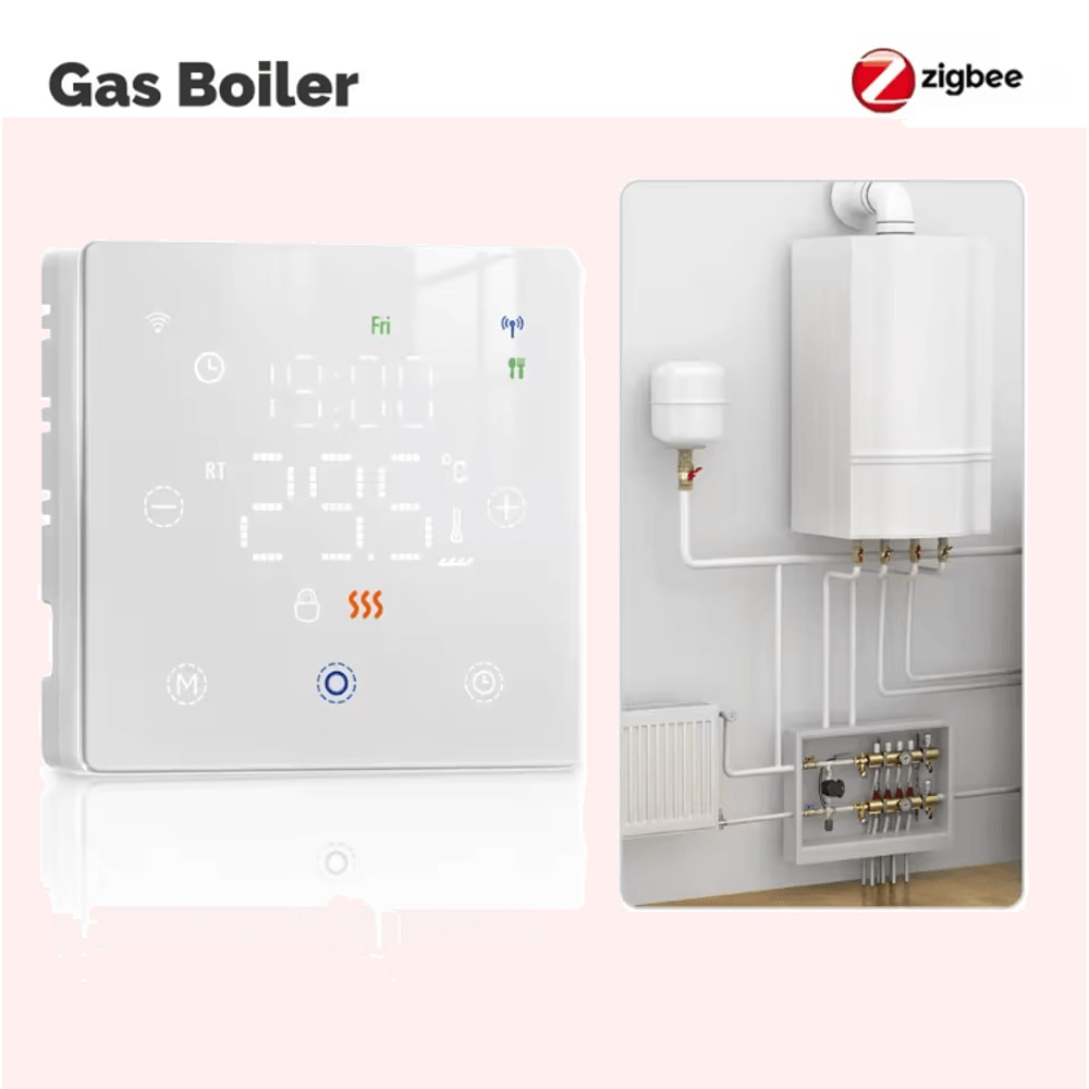 MOES Tuya WiFi ZigBee Smart Thermostat BatteryPowered Gas Boiler Temperature Controller With Alex 2