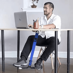 ergonomic under desk foot rest swing stool – adjustable anti-cross legs footstool for office exercise