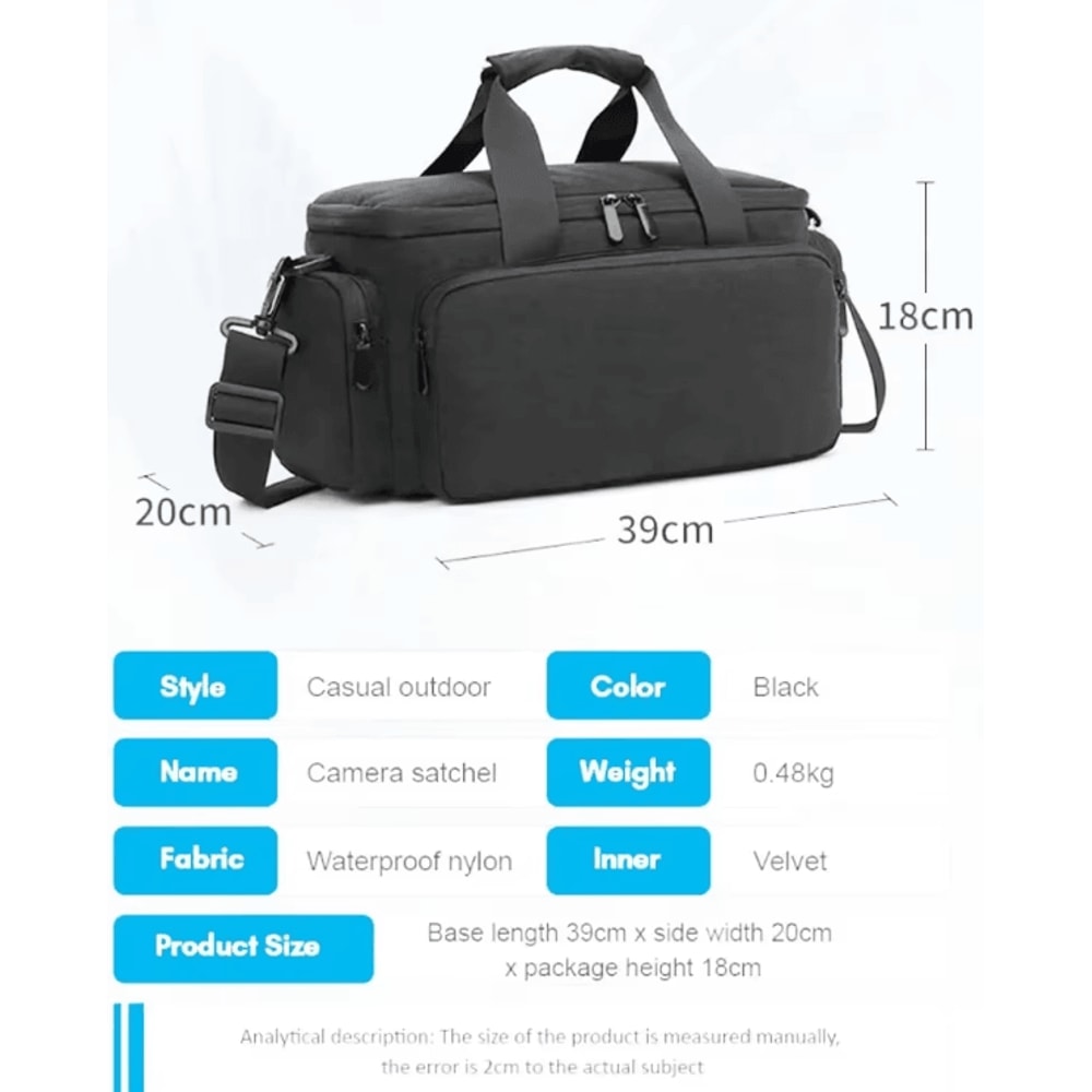 WaterResistant Mirrorless Camera Shoulder Bag ShockProof Travel Camera Bag With Adjustable Divider 4