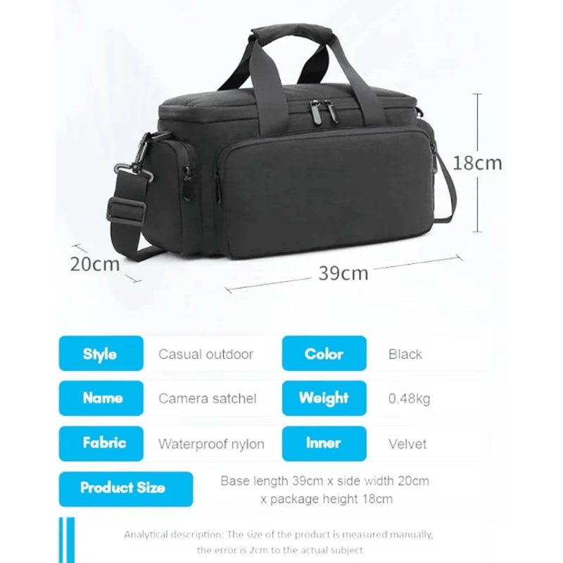 WaterResistant Mirrorless Camera Shoulder Bag ShockProof Travel Camera Bag With Adjustable Divider 4