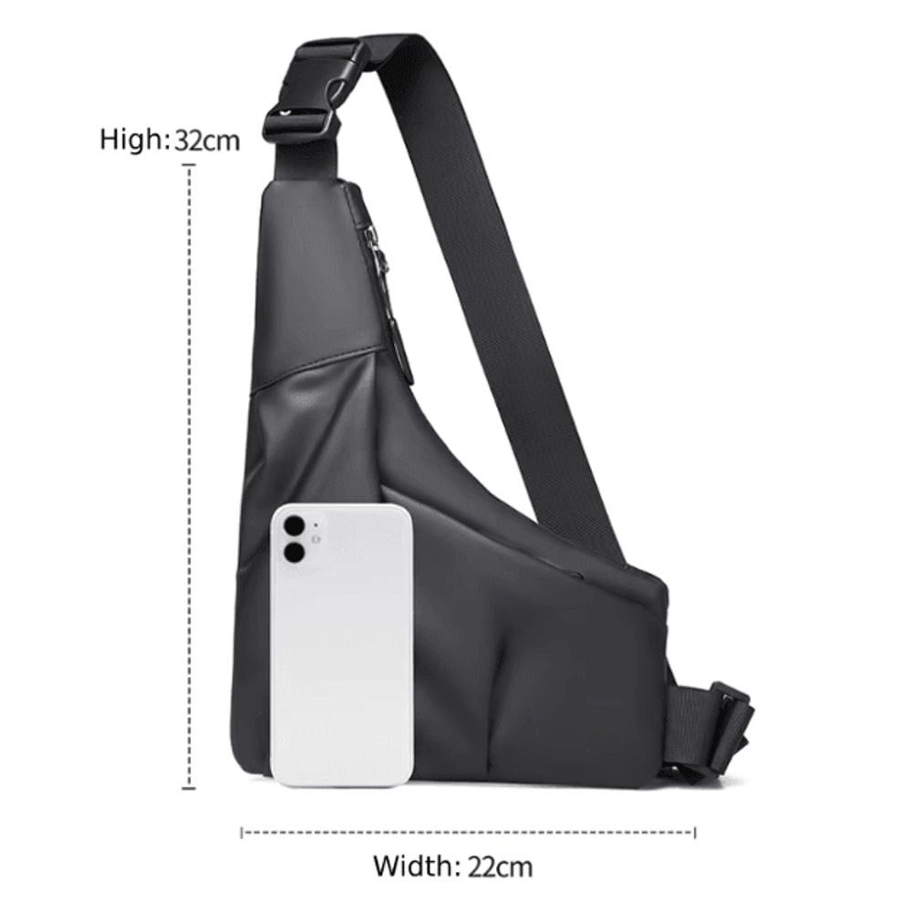 AntiTheft Triangle Crossbody Chest Bag Adjustable Sling Bag For Travel Commuting Outdoor Activiti 0