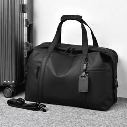 mens large capacity gym duffel bag –adjustable shoulder strap sports & travel fitness bag