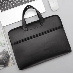 mens large capacity briefcase crossbody bag with multiple compartments for business and travel