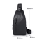Mens USB Charging Chest Sling Bag For Commuting And Trave 1