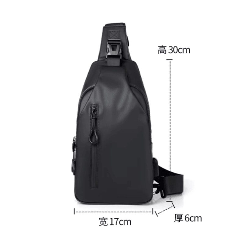 Mens USB Charging Chest Sling Bag For Commuting And Trave 1